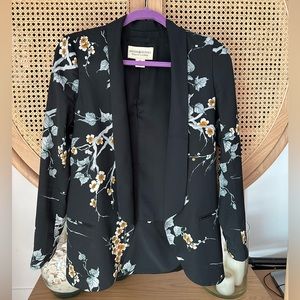 Ralph Lauren black floral open blazer